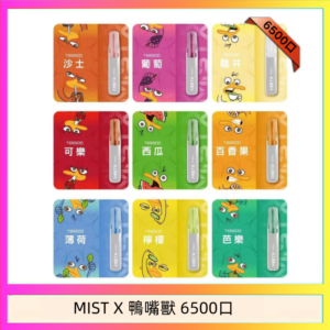 MIST X 鴨嘴獸 6500口一次性拋棄式電子煙｜陶瓷芯更穩定