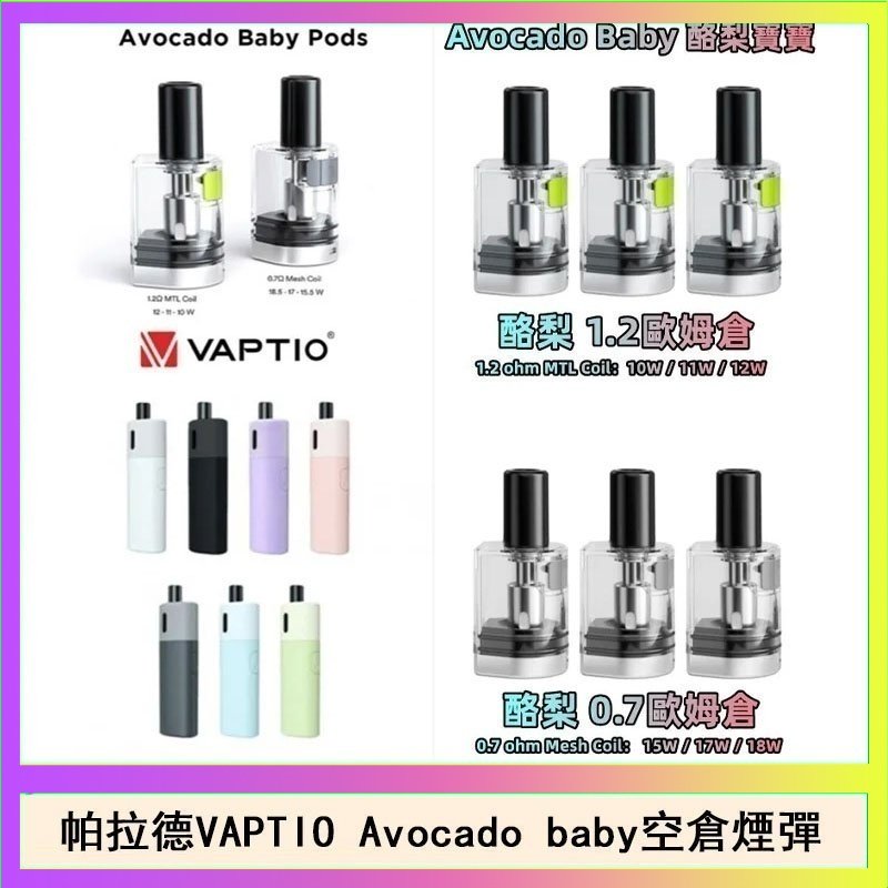 酷梨寶寶空倉 帕拉德VAPTIO Avocado Baby酷梨寶寶空倉煙彈